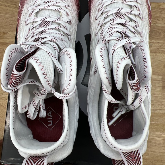 Under Armour Men's 13 Spotlight Clone 3.0 MC Football Cleats 3026334-107 WHT/RED - Picture 9 of 12